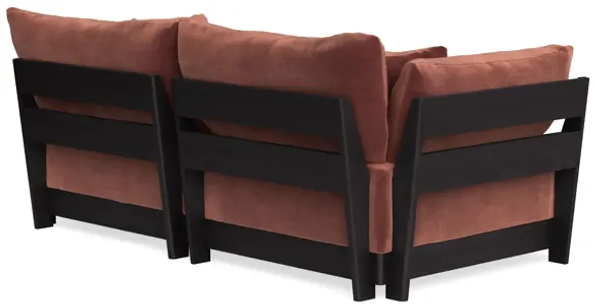 Modular Bondi Black 2-Seater Sofa in Spice | Memory Foam Blend