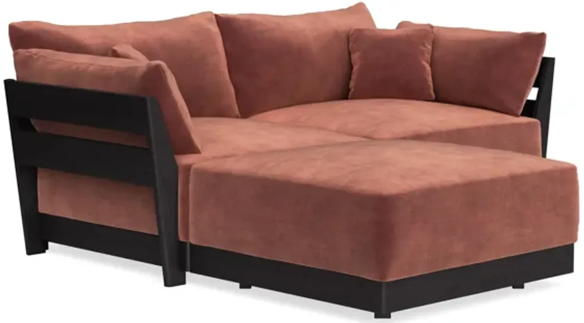 Modular Bondi Black 2-Seater Sectional in Spice | Classic Blend
