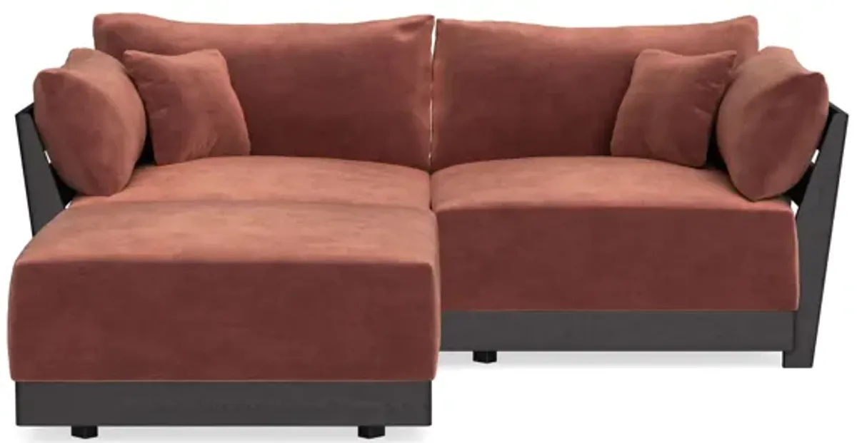 Modular Bondi Black 2-Seater Sectional in Spice | Classic Blend