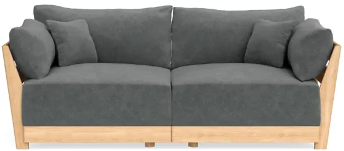 Modular Bondi Latte 2-Seater Sofa in Chimney Gray | Classic Blend