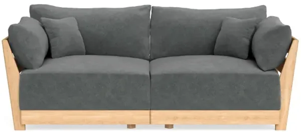 Modular Bondi Latte 2-Seater Sofa in Chimney Gray | Classic Blend