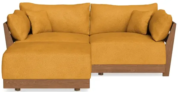 Modular Bondi Espresso 2-Seater Sectional in Amber | Memory Foam Blend