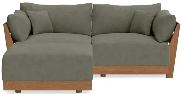 Modular Bondi Espresso 2-Seater Sectional in Olive | Classic Blend
