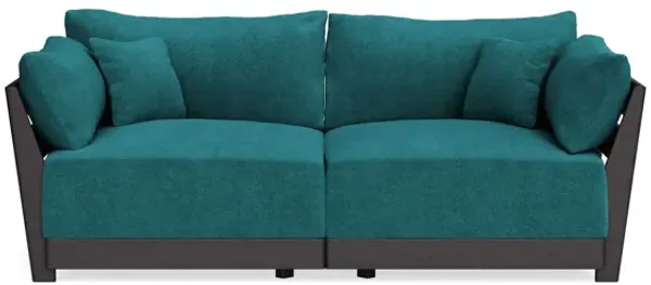 Modular Bondi Black 2-Seater Sofa in Ocean | Classic Blend