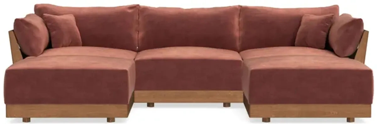 Modular Bondi Espresso 3-Seater U-Sectional in Spice | Classic Blend