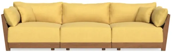 Modular Bondi Espresso 3-Seater Sofa in Goldenrod | Memory Foam Blend