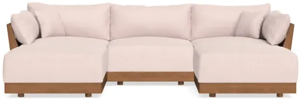 Modular Bondi Espresso 3-Seater U-Sectional in Peony | Memory Foam Blend