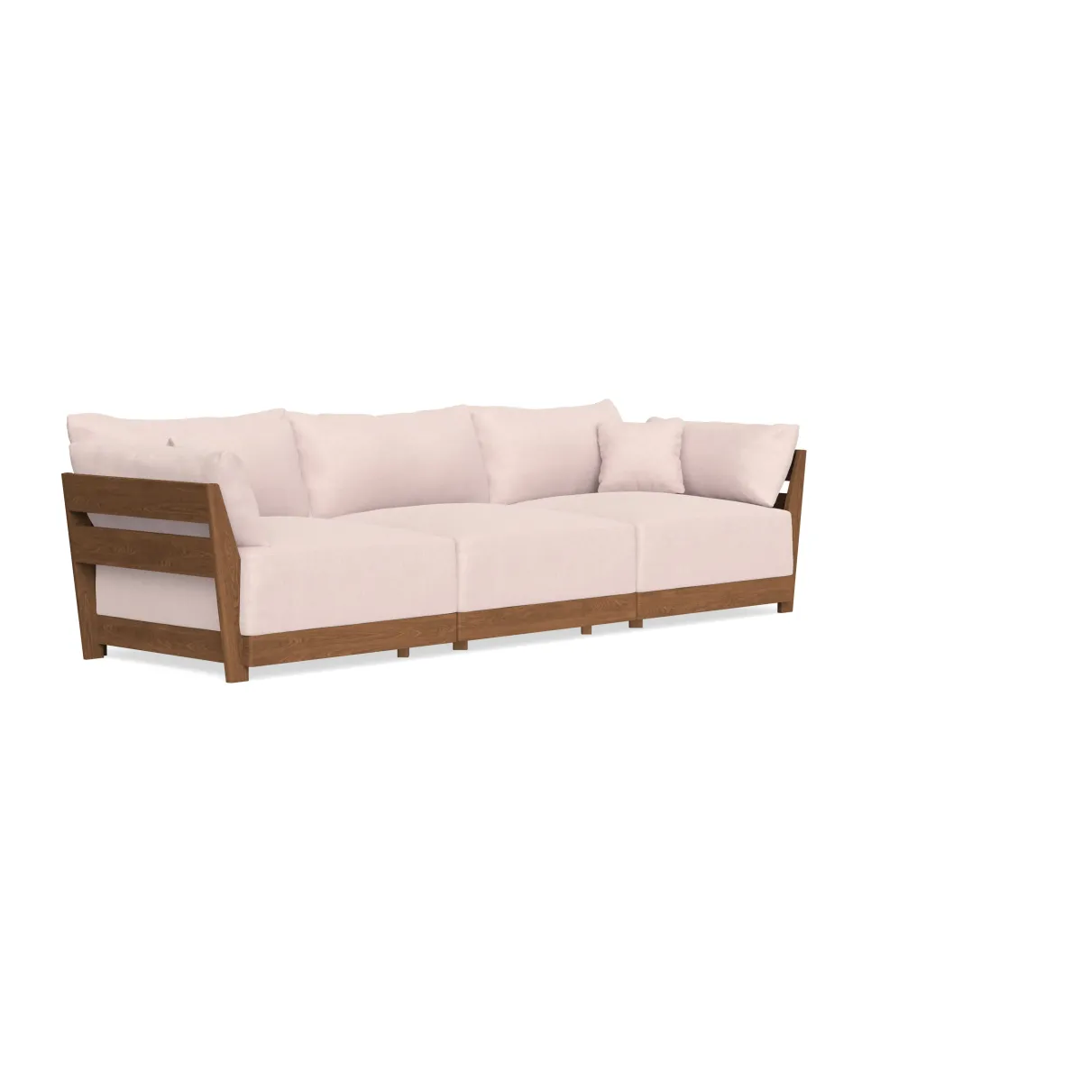 Modular Bondi Espresso 3-Seater Sofa in Peony | Memory Foam Blend