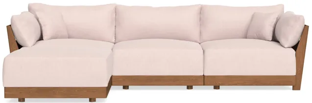 Modular Bondi Espresso 3-Seater Sectional in Peony | Memory Foam Blend