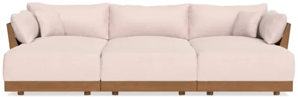 Modular Bondi Espresso 3-Seater Daybed Sofa Sectional in Peony | Memory Foam Blend