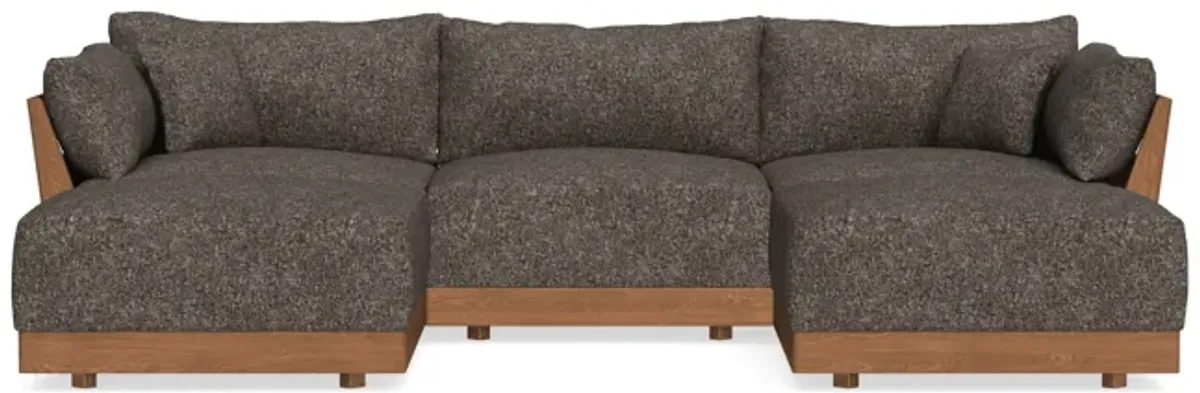 Modular Bondi Espresso 3-Seater U-Sectional in Eclipse | Classic Blend