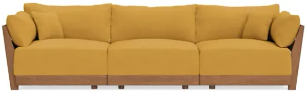 Modular Bondi Espresso 3-Seater Sofa in Honey | Memory Foam Blend