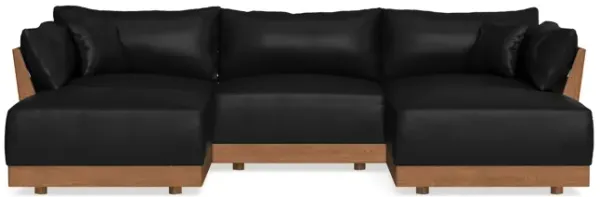 Modular Bondi Espresso 3-Seater U-Sectional in Onyx | Memory Foam Blend