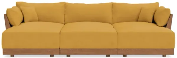 Modular Bondi Espresso 3-Seater Daybed Sofa Sectional in Honey | Classic Blend