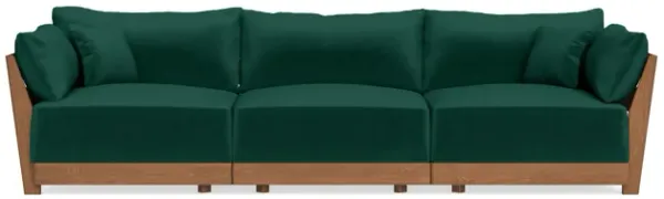 Modular Bondi Espresso 3-Seater Sofa in Evergreen | Memory Foam Blend