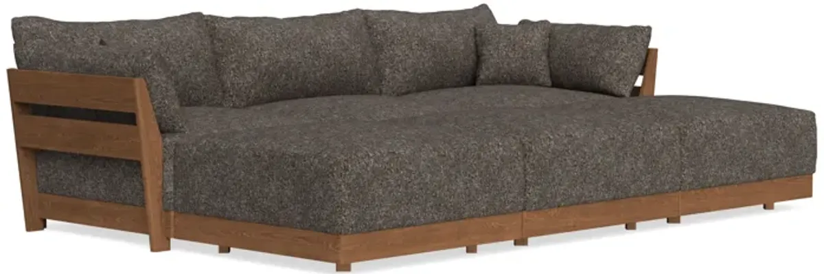 Modular Bondi Espresso 3-Seater Daybed Sofa Sectional in Eclipse | Memory Foam Blend