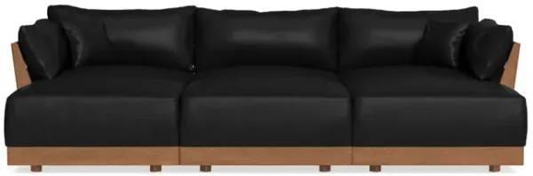 Modular Bondi Espresso 3-Seater Daybed Sofa Sectional in Onyx | Memory Foam Blend