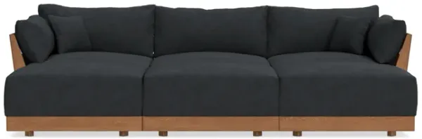 Modular Bondi Espresso 3-Seater Daybed Sofa Sectional in Coal | Memory Foam Blend