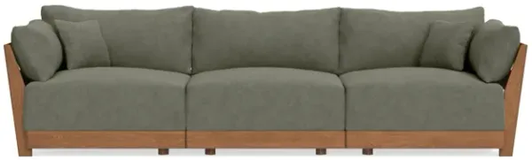 Modular Bondi Espresso 3-Seater Sofa in Olive | Memory Foam Blend