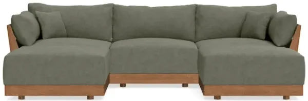 Modular Bondi Espresso 3-Seater U-Sectional in Olive | Classic Blend