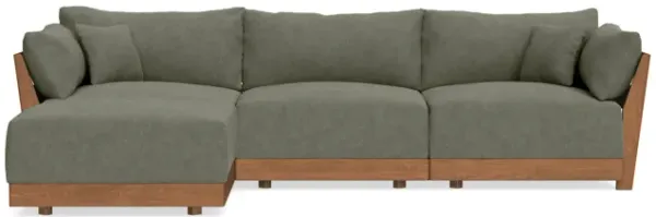 Modular Bondi Espresso 3-Seater Sectional in Olive | Classic Blend