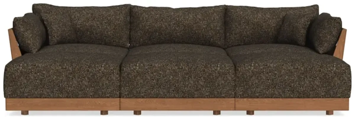 Modular Bondi Espresso 3-Seater Daybed Sofa Sectional in Phantom | Classic Blend