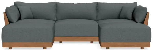 Modular Bondi Espresso 3-Seater U-Sectional in Stone | Classic Blend