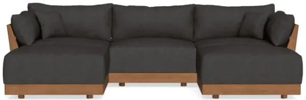 Modular Bondi Espresso 3-Seater U-Sectional in Slate Gray | Memory Foam Blend