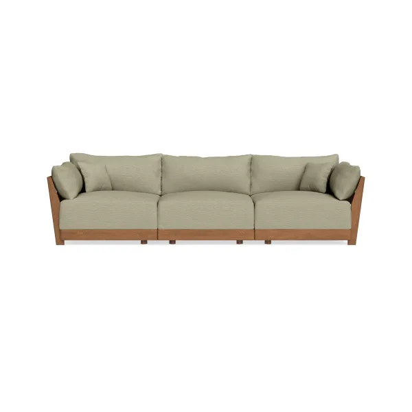 Modular Bondi Espresso 3-Seater Sofa in Cappuccino | Memory Foam Blend