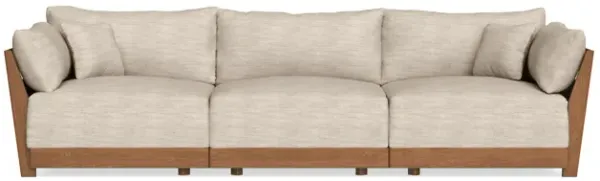 Modular Bondi Espresso 3-Seater Sofa in Wheat | Memory Foam Blend