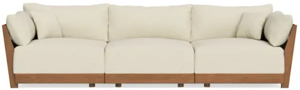 Modular Bondi Espresso 3-Seater Sofa in Parchment | Memory Foam Blend