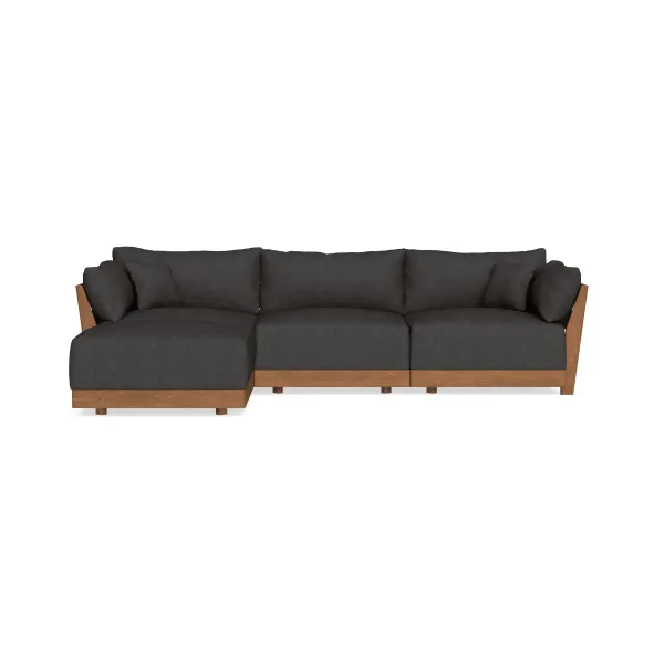 Modular Bondi Espresso 3-Seater Sectional in Slate Gray | Classic Blend