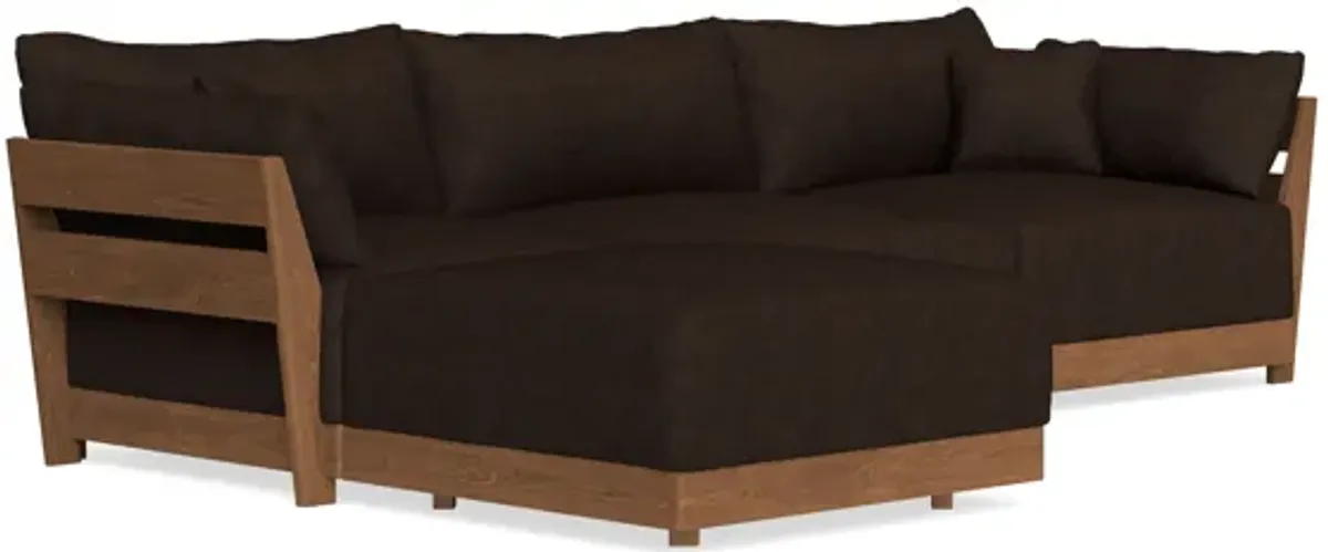 Modular Bondi Espresso 3-Seater Sectional in Espresso | Memory Foam Blend