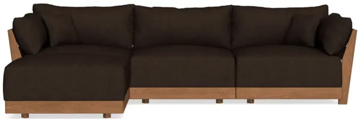 Modular Bondi Espresso 3-Seater Sectional in Espresso | Memory Foam Blend