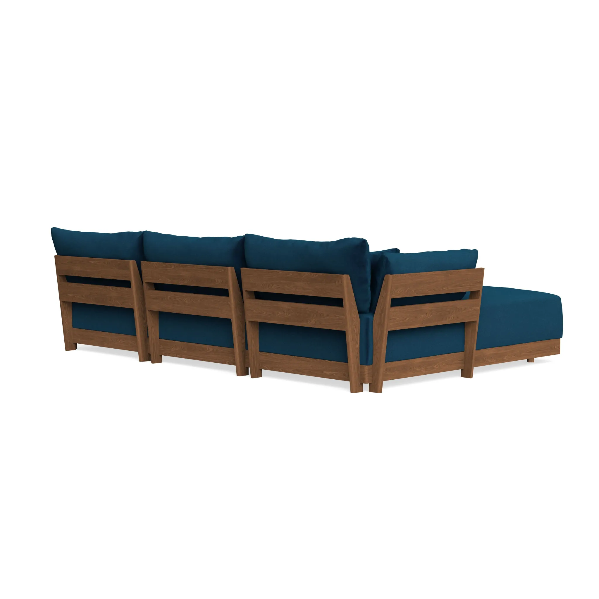 Modular Bondi Espresso 3 Seater U Sectional In Sapphire Classic Blend ...