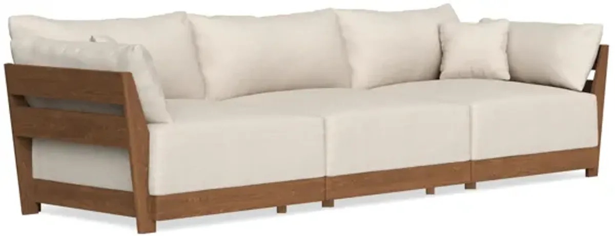 Modular Bondi Espresso 3-Seater Sofa in Seashell | Classic Blend