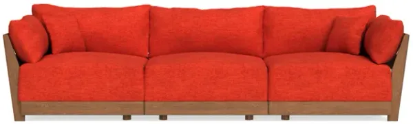 Modular Bondi Espresso 3-Seater Sofa in Poppy Orange | Classic Blend
