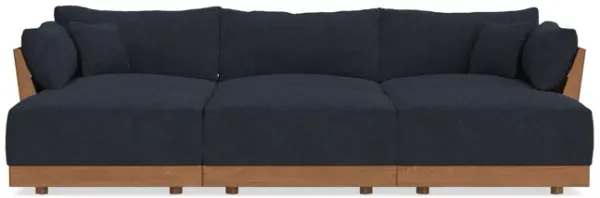 Modular Bondi Espresso 3-Seater Daybed Sofa Sectional in Midnight | Memory Foam Blend