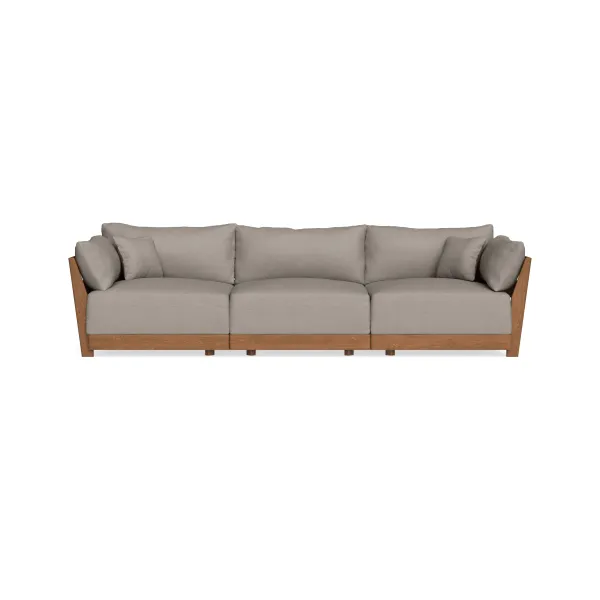 Modular Bondi Espresso 3-Seater Sofa in Cinder Gray | Classic Blend
