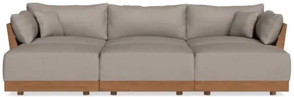 Modular Bondi Espresso 3-Seater Daybed Sofa Sectional in Cinder Gray | Classic Blend