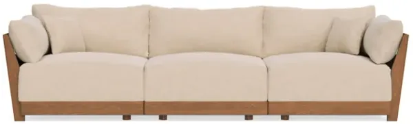 Modular Bondi Espresso 3-Seater Sofa in Vanilla | Memory Foam Blend