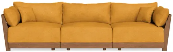 Modular Bondi Espresso 3-Seater Sofa in Amber | Memory Foam Blend
