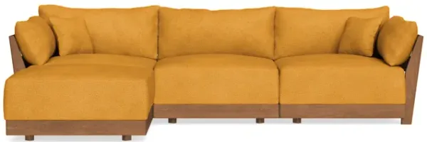 Modular Bondi Espresso 3-Seater Sectional in Amber | Memory Foam Blend