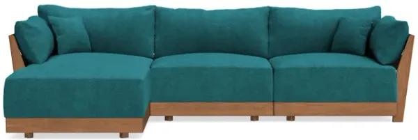 Modular Bondi Espresso 3-Seater Sectional in Ocean | Memory Foam Blend