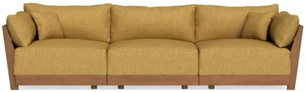 Modular Bondi Espresso 3-Seater Sofa in Butterscotch | Memory Foam Blend