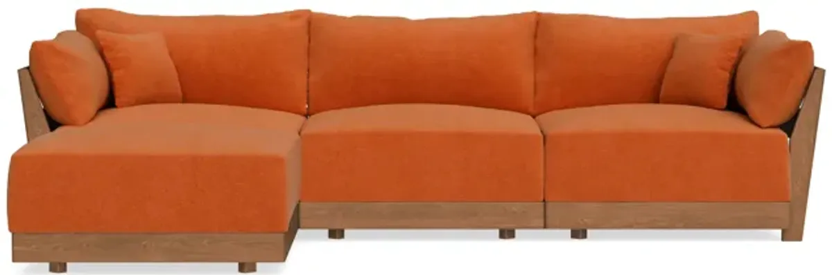 Modular Bondi Espresso 3-Seater Sectional in Terracotta | Classic Blend