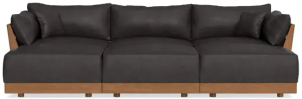 Modular Bondi Espresso 3-Seater Daybed Sofa Sectional in Charcoal | Classic Blend