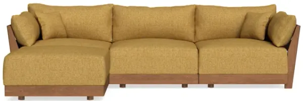 Modular Bondi Espresso 3-Seater Sectional in Butterscotch | Memory Foam Blend