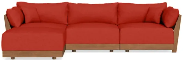 Modular Bondi Espresso 3-Seater Sectional in Cayenne | Memory Foam Blend