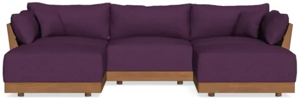 Modular Bondi Espresso 3-Seater U-Sectional in Aubergine | Memory Foam Blend
